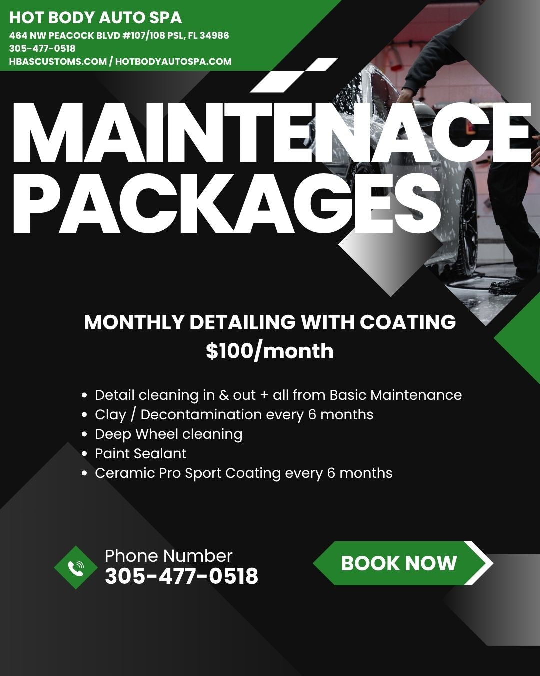 Detailing Maintenance with Ceramic Coating HOT BODY AUTO SPA